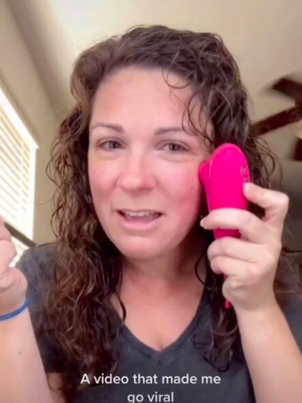 She hilariously listed the benefits of implementing the product into her skincare regimen. Picture: TikTok