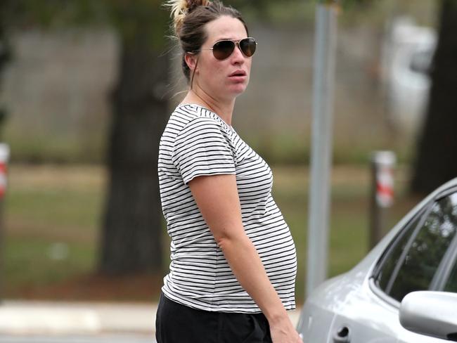 A pregnant Vikki Campion pictured in Canberra. Picture John Grainger