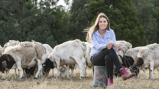 Vet Dr Joss West on her property in Trentham. Picture: Zoe Phillips