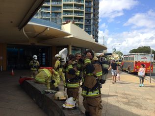 Firefighters are investigating the cause of a gas explosion at a Mooloolaba business.