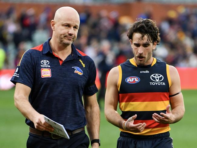 Lachlan Murphy is out of the leadership group at Adelaide. Picture: Getty Images