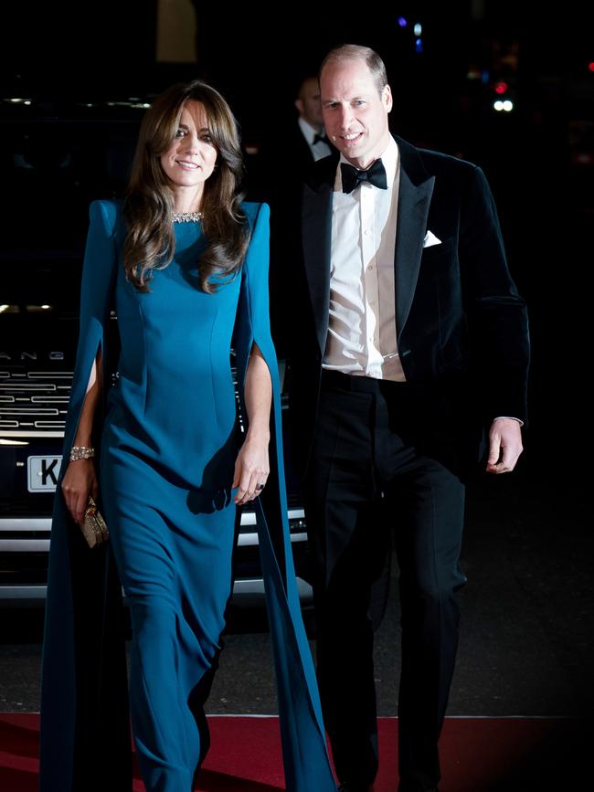 Prince William, Prince of Wales and Catherine, Princess of Wales arrive for the Royal Variety Performance at the Royal Albert Hall.