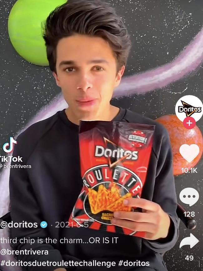 Doritos has created a hashtag challenge for children to create and share videos of themselves eating their products.