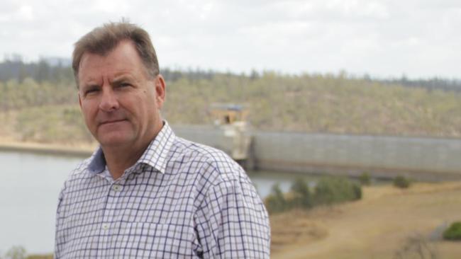 Burnett MP Stephen Bennett at Paradise Dam. Mr Bennett and Mr Pitt said only $30.1m for early works at Paradise Dam has been allocated in this year’s budget, which could take ten years to complete.