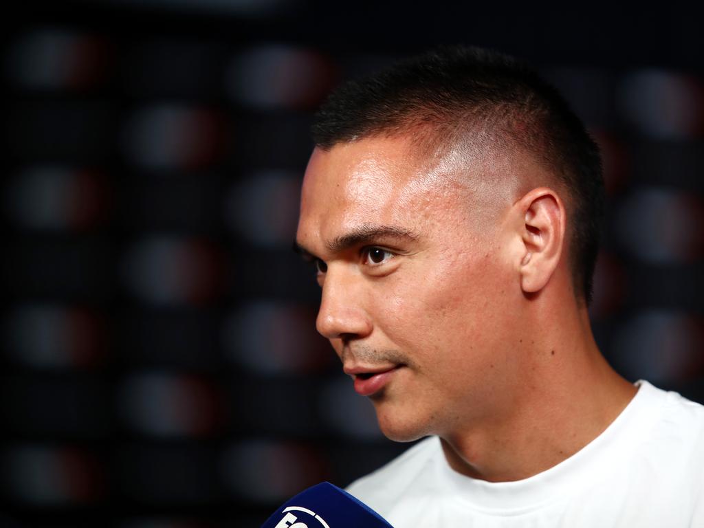 Tim Tszyu revealed the abuse he and his fiancee received after his world title loss. Picture: Brett Costello