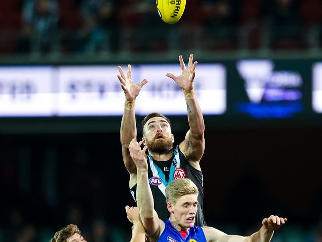 Charlie Dixon has taken 27 contested marks this season. Picture: Getty Images