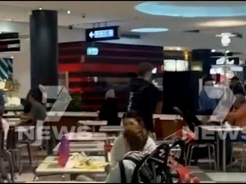 The moment chaos unfolded inside the food court of Westfield Marion