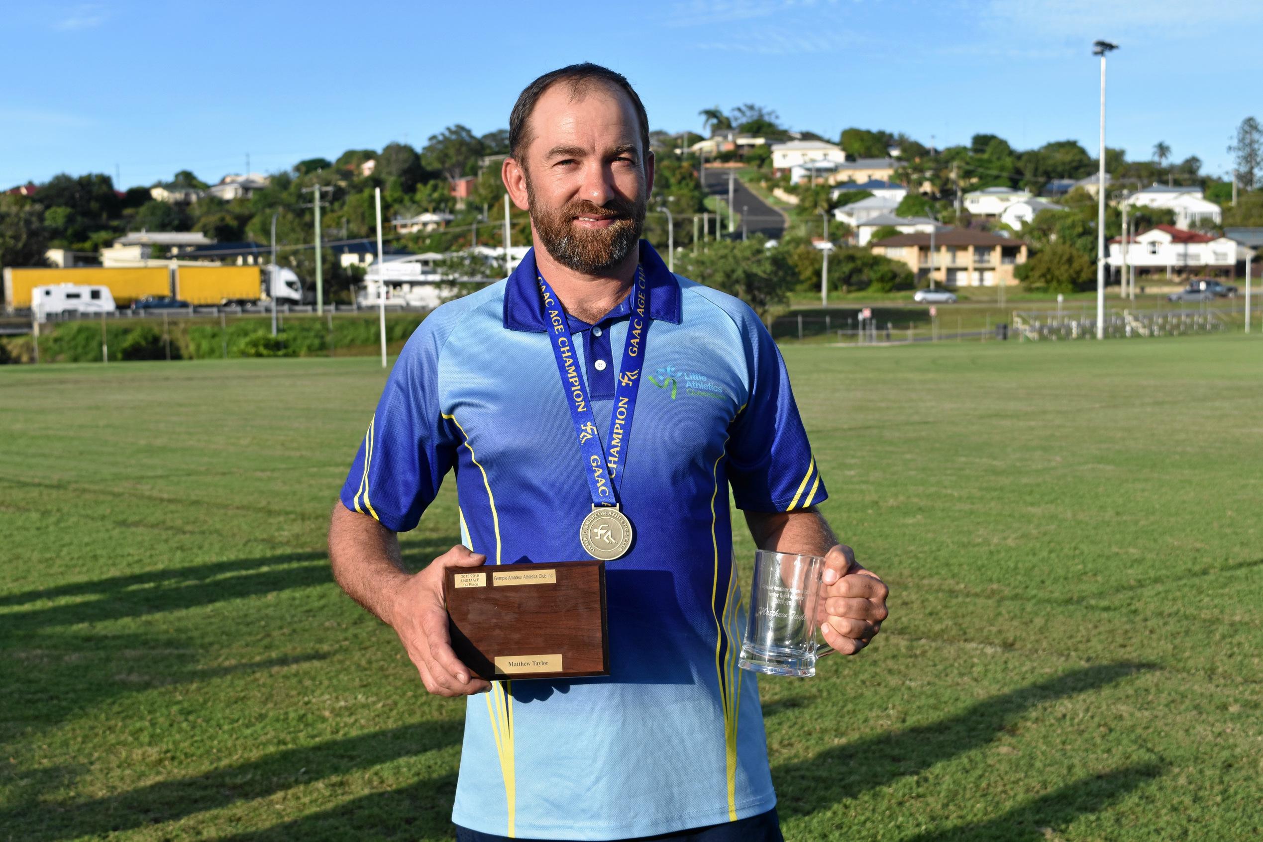 Athletics - Under 40 male age champion Matthew Taylor. Picture: Bec Singh