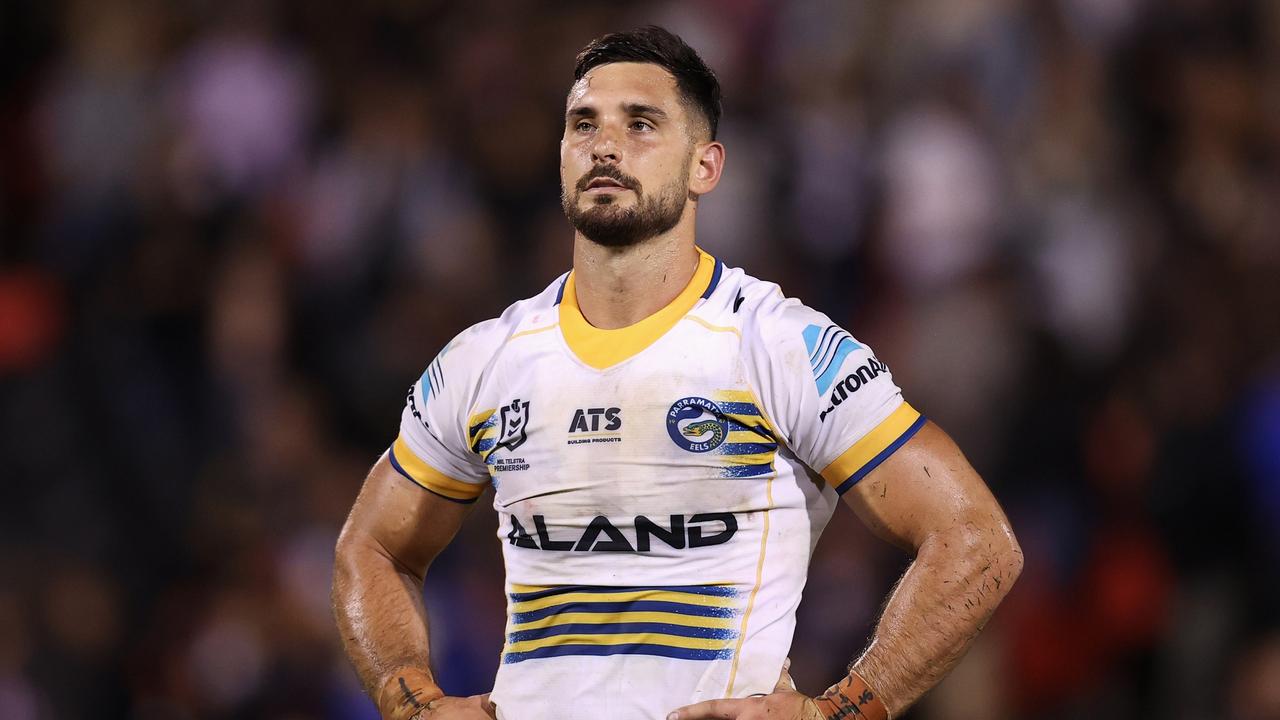 PENRITH, AUSTRALIA - MARCH 15: Ryan Matterson of the Eels looks on after losing the round two NRL match between Penrith Panthers and Parramatta Eels at BlueBet Stadium, on March 15, 2024, in Penrith, Australia. (Photo by Jason McCawley/Getty Images)