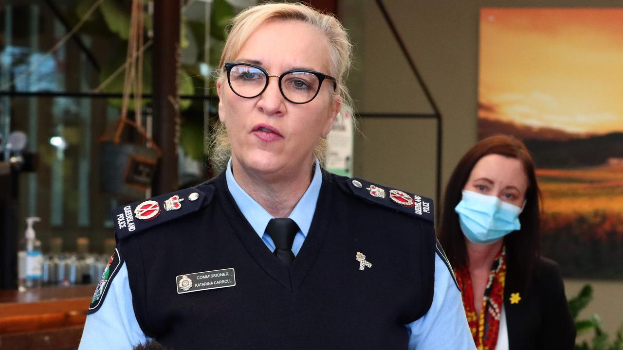 Queensland Police Commissioner Katarina Carroll sent service wide email ordering staff to get vaccinated. Picture David Clark