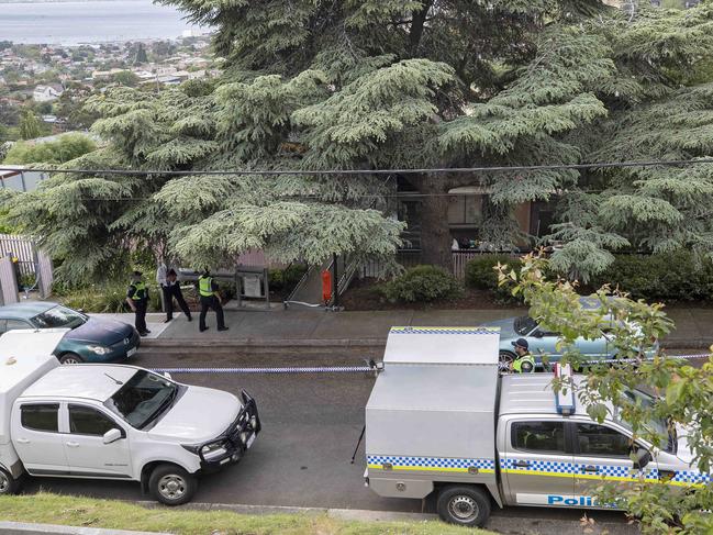 Suspicious death scene Livingston Street, South Hobart. Picture Chris Kidd