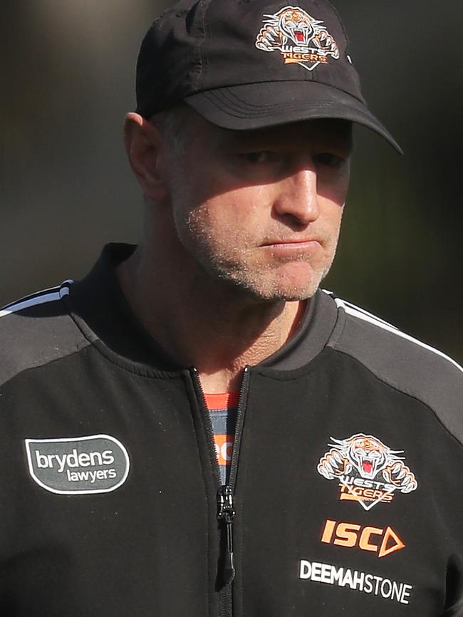 Wests Tigers coach Michael Maguire unloaded on Souths’ board after being sacked. Picture: Matt King/Getty Images