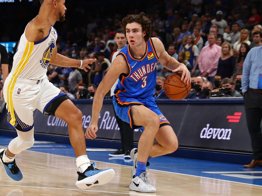 Josh Giddey couldn’t have hoped for a better start to his NBA career. Picture: Zach Beeker/NBAE via Getty Images