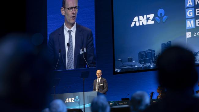 Shayne Elliott warned of more difficult times during ANZ’s annual meeting in Adelaide on Thursday. Picture: Arsineh Houspian