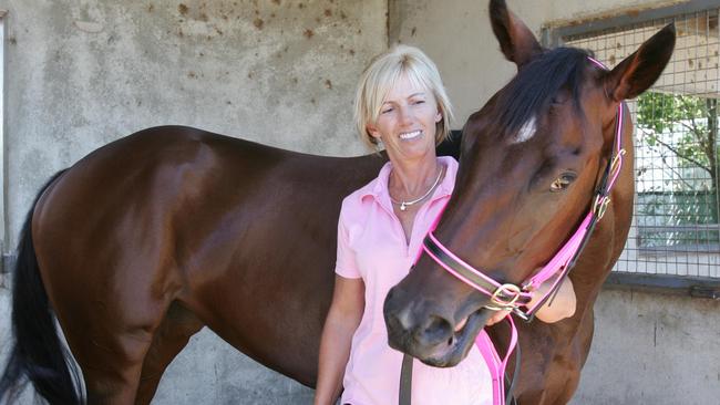 Gillian Heinrich with her Magic Millions winner Military Rose.