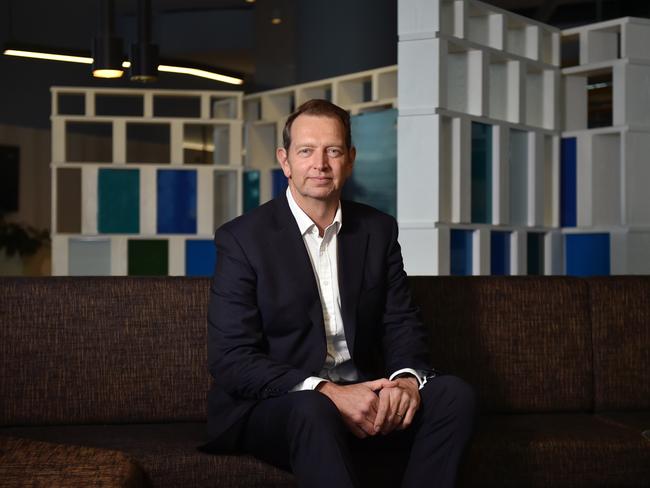 Medibank CEO David Koczkar, Docklands, Melbourne. Picture: NCA NewsWire / Nicki Connolly