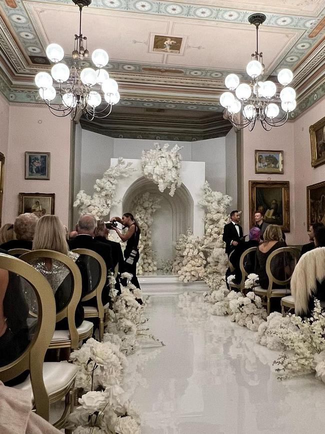 The were married at a chapel inside The Swift mansion in Sydney’s Darling Point. Picture: Instagram