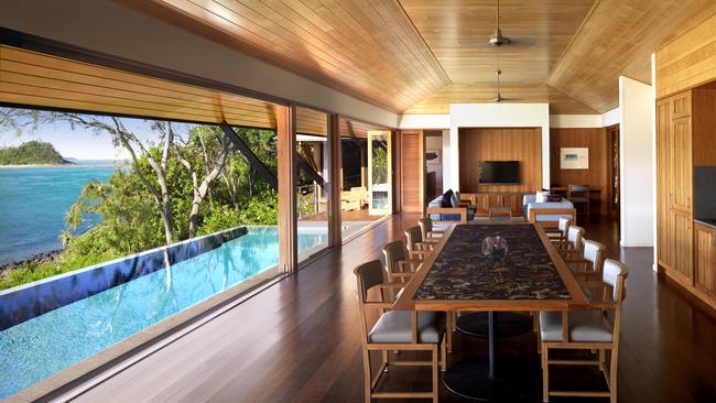 Luxury ... Swift and her guests are staying at Qualia Resort on Hamilton Island.