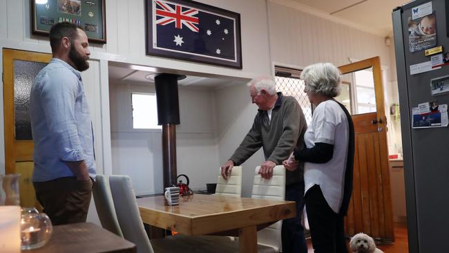 David and Mary invited Jonathan Walter in for a cup of tea and a shot of whisky. Picture: Gary Ramage