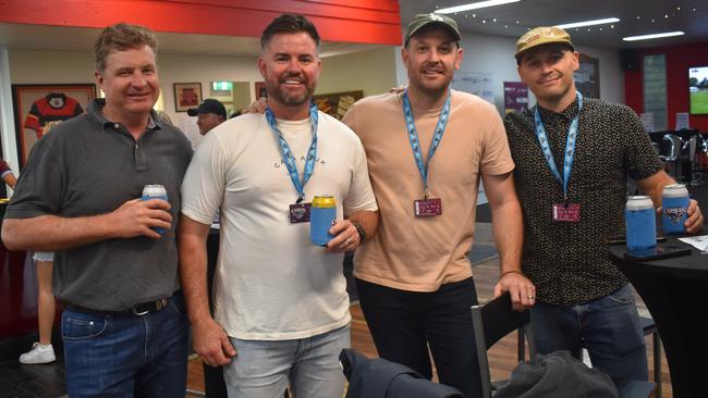 Craig Zinn, Bryson McNeill, Brad Butcher and David Buchanan at the CQ Capras game against the Ipswich Jets in Round 12 of the Hostplus Cup at Rugby Park, Rockhampton, on June 1, 2024.