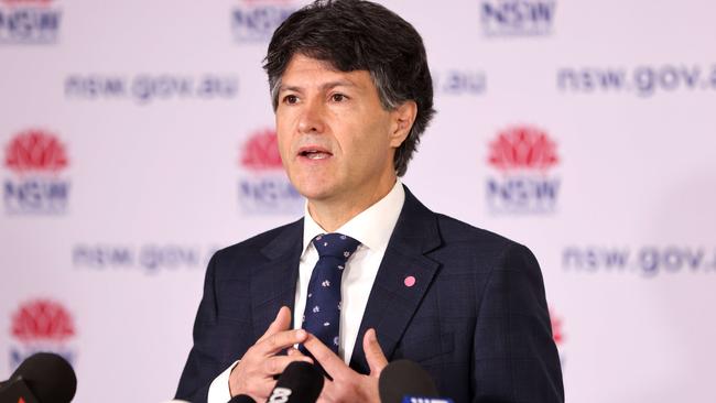 Customer Service Minister Victor Dominello explained how people could show their vaccination status from Monday. Picture: NCA NewsWire / Damian Shaw