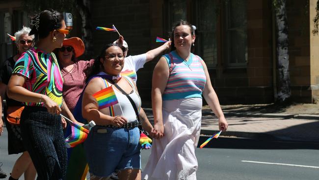 TasPride pride march Hobart 2025. Picture: Elise Kaine