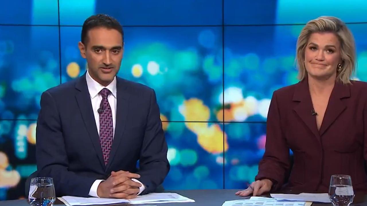 Waleed Aly and Sarah Harris opened the show by confirming the news that it has been axed. Picture: 10