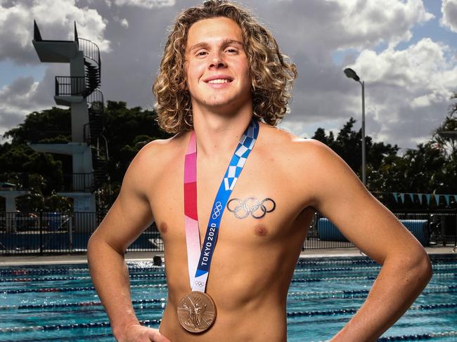 Olympic swimmer and bronze medalist at the Tokyo Olympics, Isaac Cooper, 17.  Picture: Zak Simmonds