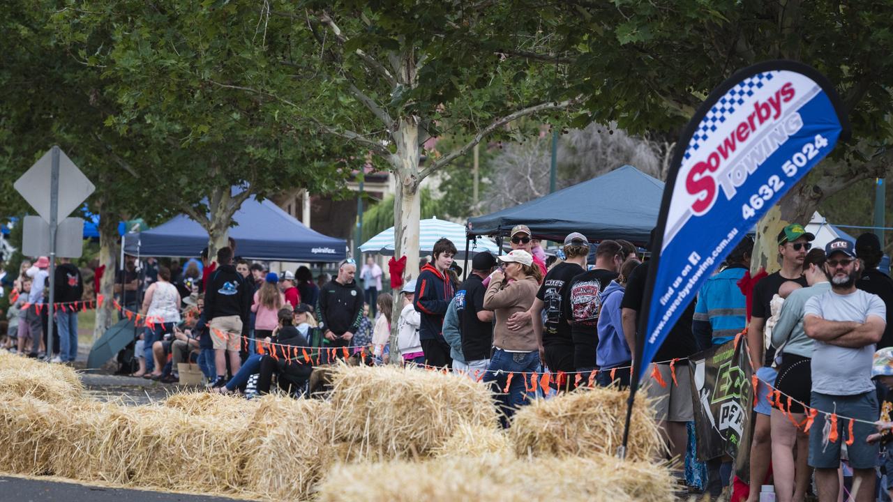 Spectators enjoy the racing at the Greenmount Billy Cart Challenge, Saturday, November 25, 2023. Picture: Kevin Farmer