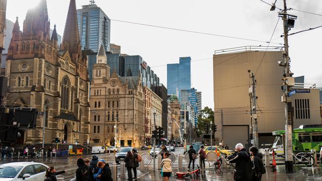 Melburnians endure another wet and cold winter day on July 28. Picture: NewsWire / Tamati Smith