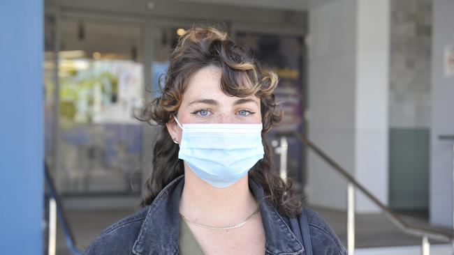 Ikkio Bernard is a French national living on the Coffs Coast who received her first Pfizer jab at the walk-in vaccination clinic at C.ex Club, Coffs Harbour. Photo: Tim Jarrett