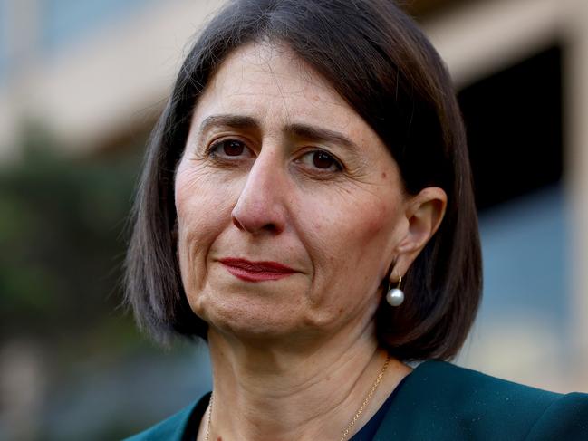 Premier Gladys Berejiklian holds a press conference at Parliament House after appearing before ICAC where she revealed she had been in a close personal relationship with former MP Darryl Maguire who is being investigated by ICAC. Picture: Toby Zerna