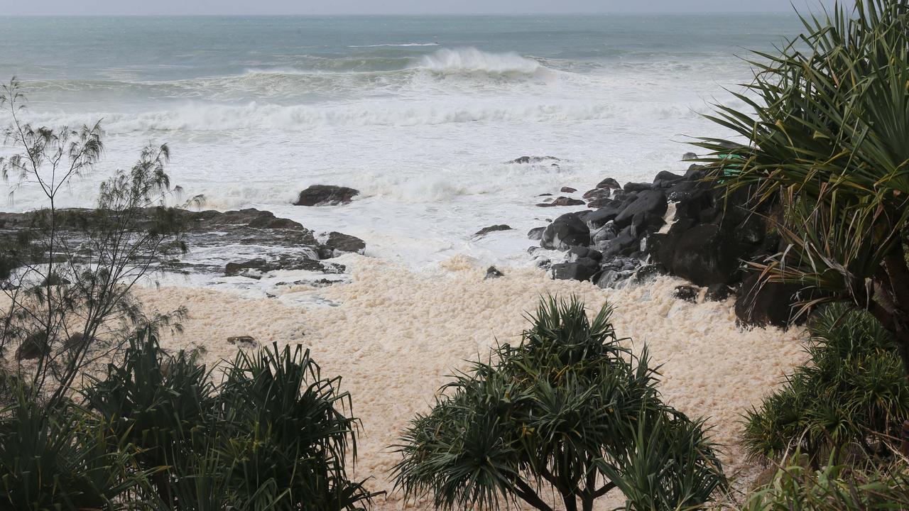 Erosion at DBah and Snapper Rocks. Picture: Mike Batterham