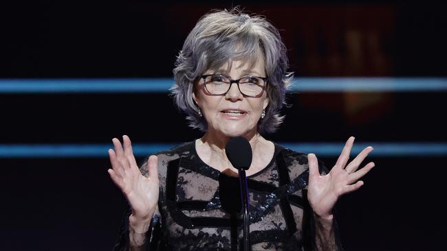 “Easy is overrated,” honoree Sally Field accepts the SAG Life Achievement Award onstage during the 29th Annual Screen Actors Guild Award. Picture: Getty