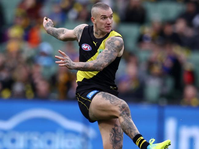 Dustin Martin is likely to miss the next month. Picture: Michael Klein