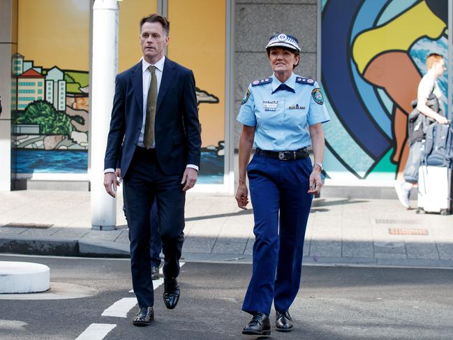 NSW Premier Chris Minns with Police Commissioner Karen Webb. Picture: NCA NewsWire