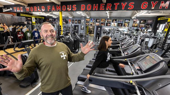 Dohertys Gym owner Tony Doherty is happy that gyms are reopening and members can work out mask-free again. Picture: David Geraghty