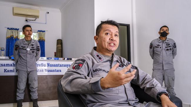 Muchlis, Head of the Indonesia Coast Guard's Marine Safety and Security Monitoring Station in Natuna Islands. Picture: Jiro Ose