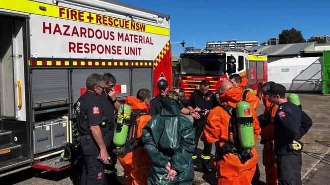 Fire Rescue NSW Hazardous Response Team were called to the school. Picture: Fire Rescue NSW