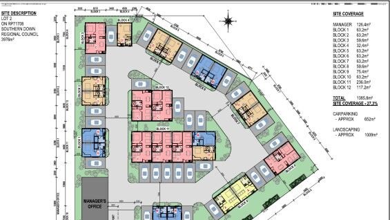 The Stanthorpe motel will feature three different styles of studio units and a larger suite designed for groups or families.