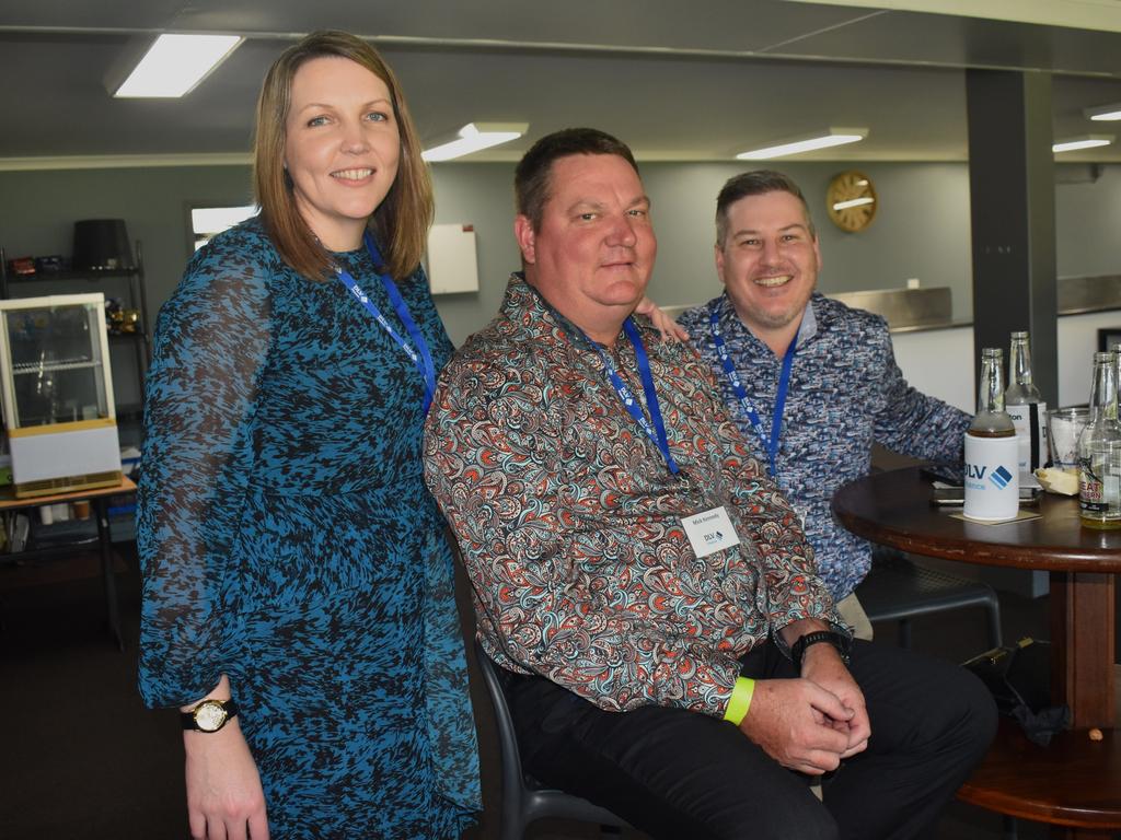 Rebecca Latter, Mick Kennedy and Tim Cole at the Rockhampton Cup race meeting at Callaghan Park on July 13, 2024.