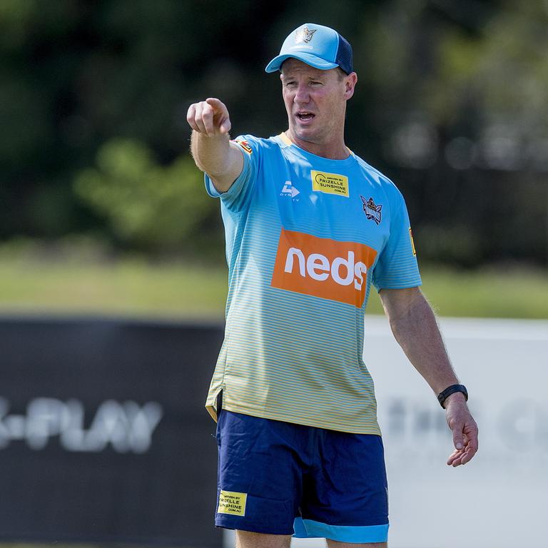 The Gold Coast Titans Head Coach Justin Holbook at pre-season training, Parkwood. Picture: Jerad Williams