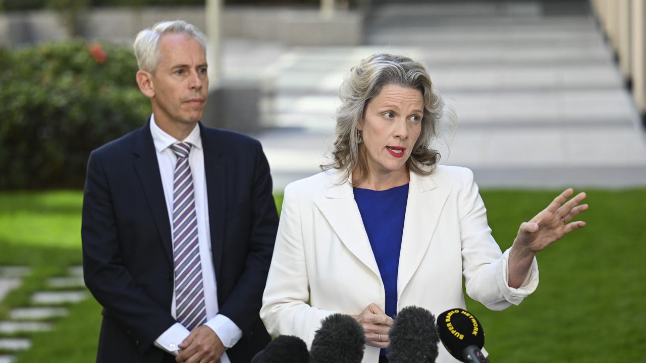 The Coalition has argued both ministers, Andrew Giles and Clare O’Neil, have failed to say why the laws were needed. Picture: NCA NewsWire / Martin Ollman