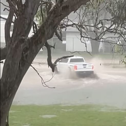 Localised flooding at Capalaba. Picture: Supplied