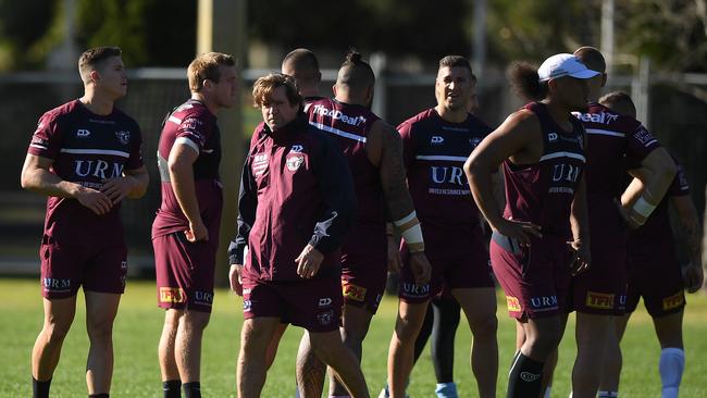 Sea Eagles players came out in support of their under-fire coach.