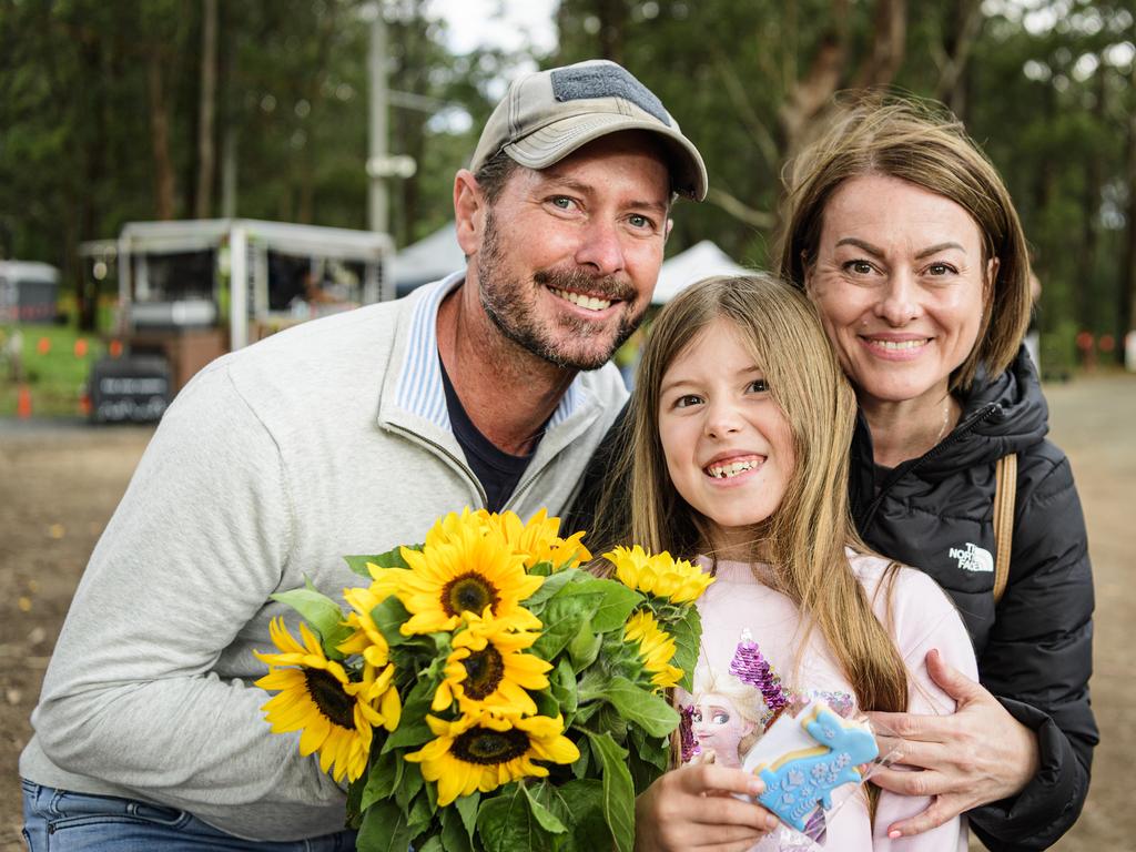 Nick Baxter and Wendy Gardner with Ava Gardner (front) at the Hampton Festival, Saturday, May 17, 2025. Picture: Kevin Farmer