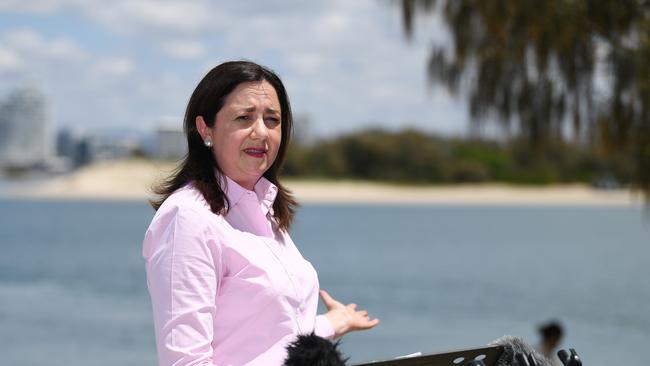 Premier Annastacia Palaszczuk on the Gold Coast yesterday. Picture: Dan Peled/NCA NewsWire