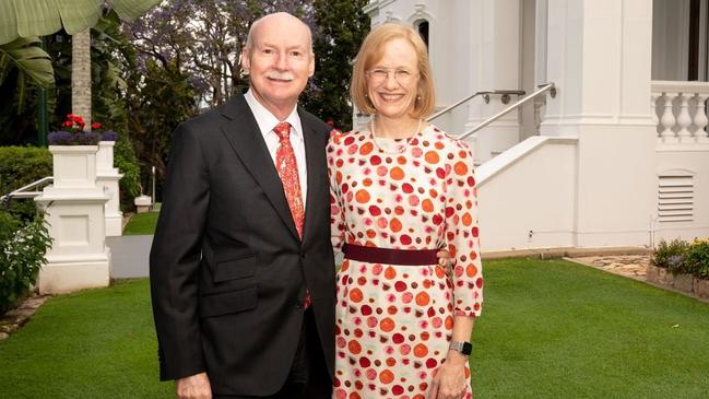 Queensland Governor Jeannette Young and husband Graeme Nimmo. Picture: Instagram