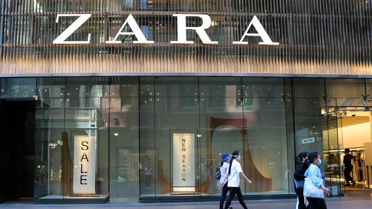 Zara’s parent company has enjoyed bumper profits this year. Picture: NCA NewsWire/Gaye Gerard