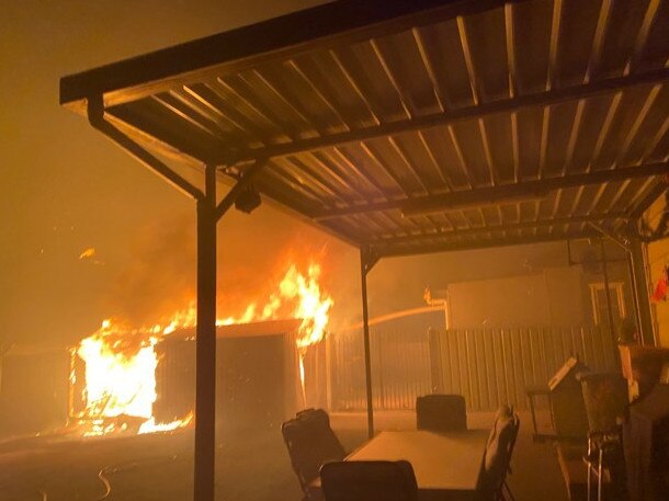 Structure on fire in Birdwood Drive at Blue Haven on New Year's eve.